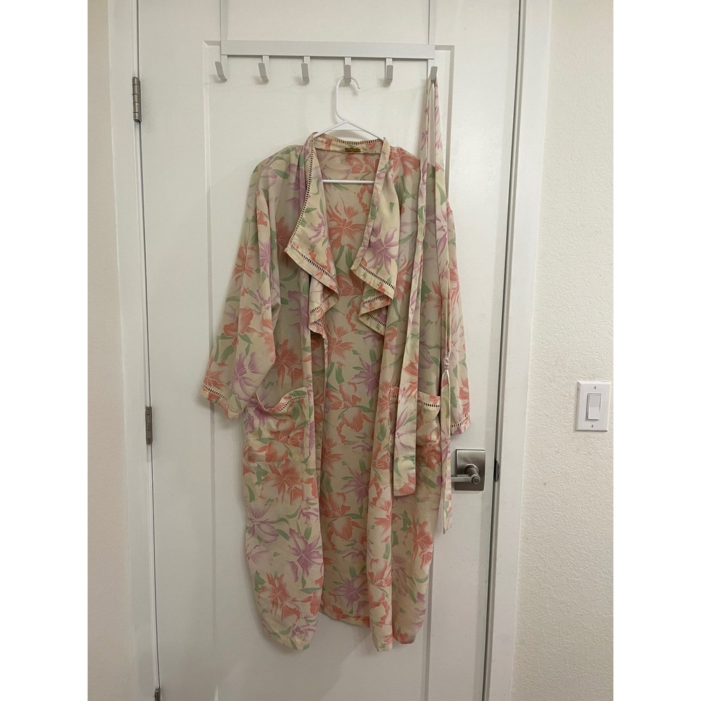 Vintage Victorias Secret Gold Label Robe 80s 90s Retro Mobwife